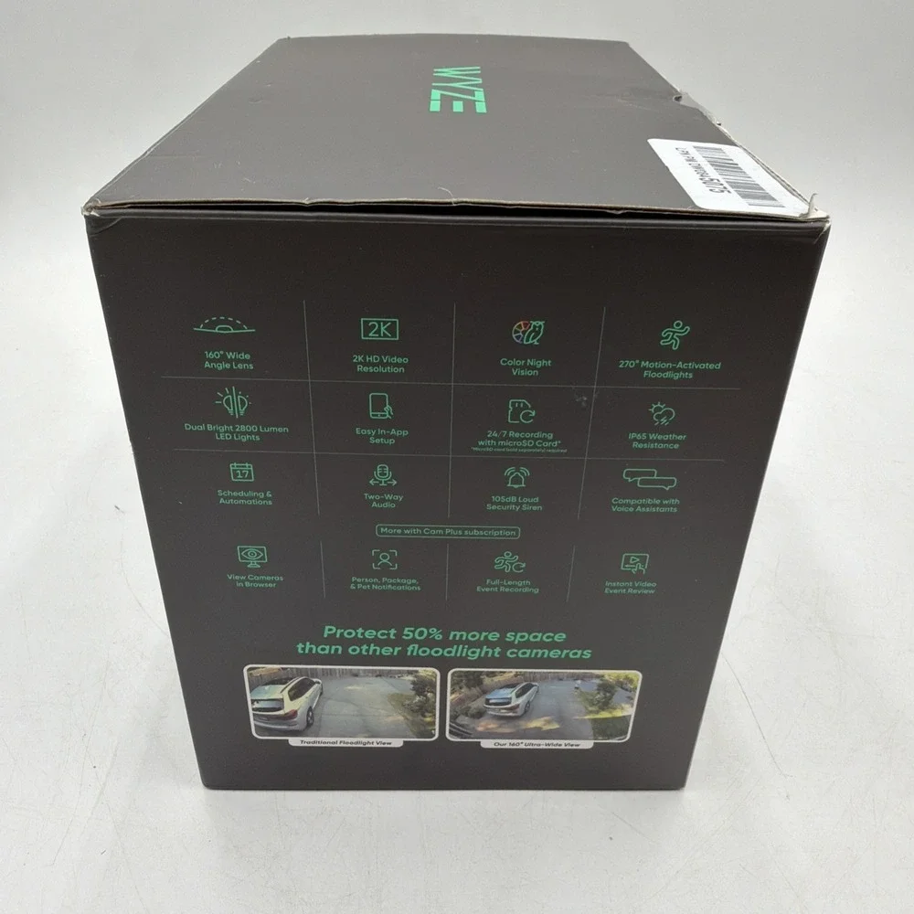 Wyze Cam Floodlight V2 Motion-Activated 2K HD Color Night Vision Camera
